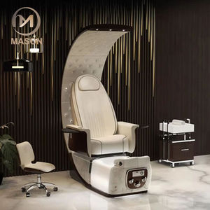 Fauteuil de pédicure professionnel europé<span class=keywords><strong>en</strong></span> réglable pour spa et salon de manucure - Design à dossier haut, massage par vibration intégrale automatique - Product Image 5