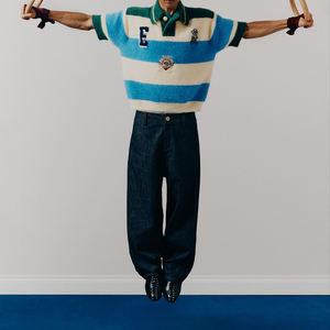 Polo da Uomo in Maglia di Cotone Personalizzata con Design Jacquard a Palme di Cocco, Maniche Corte e Colletto Risvoltato, Ideale per l'Estate - Product Image 3