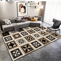 Tapis de salon moderne personnalisé minimaliste en velours cristal antidérapant pour appartement et décoration intérieure