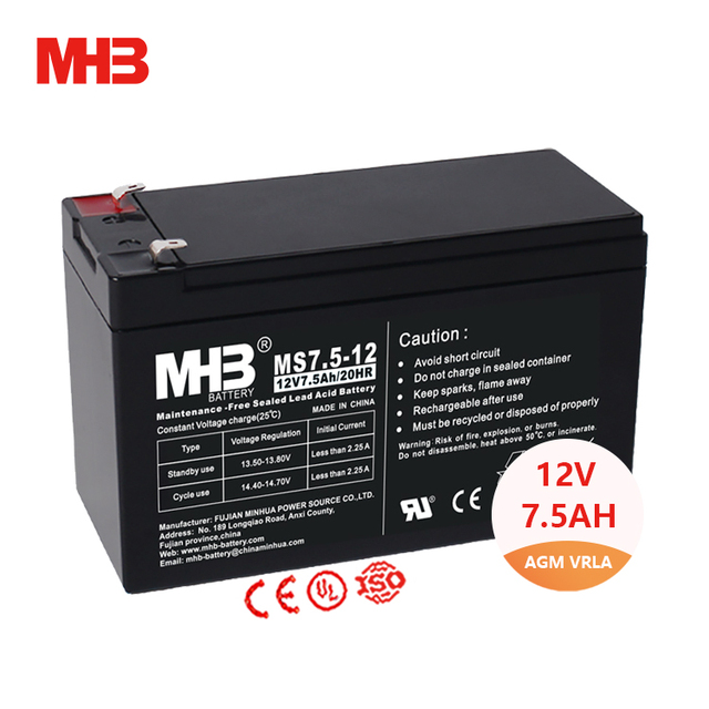 Mhb Ms7.5-12 12V 7.5ah 20hr AGM Sla Dry Cell Sealed Lead Acid Battery for Power Tools