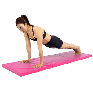 2023 nouveau Design rose violet <span class=keywords><strong>gymnastique</strong></span> lutte Tumbling 2 plis tapis de <span class=keywords><strong>sol</strong></span> en cuir PU toile matériel pour l'exercice - Product Image 6
