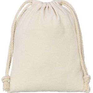 Recycled Cotton Fabric Drawstring Gift <b>String</b> <b>Bag</b> With Custom Logo Canvas Jewelry <b>Bag</b> - Product Image 2
