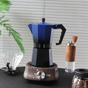 Pot Espresso Moka en métal durable <span class=keywords><strong>de</strong></span> grande marque OEM Source Factory personnalisable Gradient Blue Night Sky Design - Product Image 1