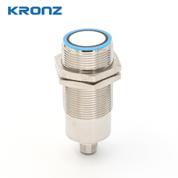Sensor Ultrasonik KRONZ M30 Output Analog 0-10V Jangkauan Deteksi 100-2000mm IP67 10-30V DC Sensor Jarak Jauh Industri