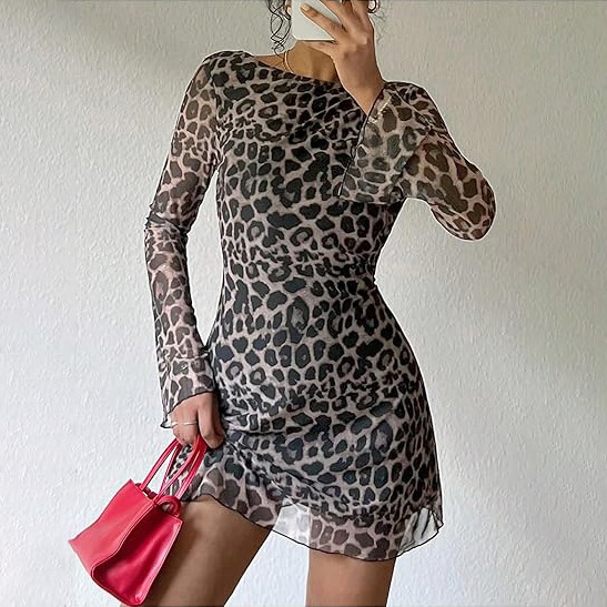 slim fit dress slacks Sherri Hill Cheetah Print Fitted Prom Dress 57767 main image 1