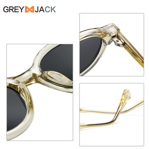 Lunettes de soleil Greyjack à monture ronde, monture en PC, lentille Tac, protection UV400, unisexe pour hommes et femmes - Product Image 5