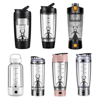 Bouteille de shaker électrique portable de 650 ml pour la salle de sport, stockage intelligent de protéines électroniques avec bouteille de shaker portable pour une utilisation en cuisine
