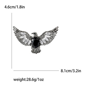 Alta Qualidade New Vintage Big <span class=keywords><strong>Eagle</strong></span> Broche Elegante Strass Animal Pin Senhoras Vestuário Acessórios Broche - Product Image 4