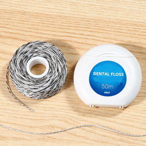 <span class=keywords><strong>Fil</strong></span> <span class=keywords><strong>dentaire</strong></span> ciré OEM <span class=keywords><strong>sans</strong></span> PFAS, à la menthe et au fluorure, pour dents sensibles, résistant à l'usure, avec fibres d'argent - Product Image 3