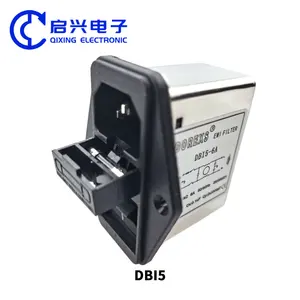 DBI5 1A 3A 6A 10A Power Filter With Fuse IEC Socket Type With Safety Switch EMI Filter