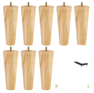 Modern Solid Wood Round Cabinet Feet Furniture <b>Legs</b> <b>for</b> Kitchen <b>Sofa</b> Bed Chairs - Product Image 1