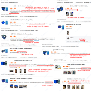 شحن سريع لبطارية ليثيوم فوسفات الحديد 3.2 فولت 280 أمبير ساعة، خلية تخزين الطاقة الشمسية - Product Image 5