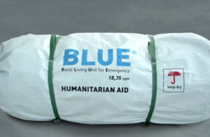 Carpa Familiar Geodésica de Aluminio Azul para 5 Personas, Doble Capa, Resistente al Agua, Fácil de Instalar, para Emergencias y Desastres - Product Image 3