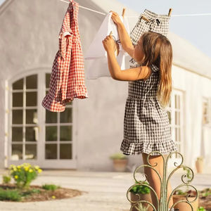 Gaun tanpa lengan anak perempuan katun 100% kustom gaun bertali bahu hitam genggang Crimson anak-anak - Product Image 1