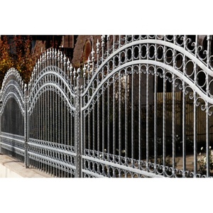 Clôture de piscine en métal décorative à <span class=keywords><strong>arche</strong></span> TL, clôture de sécurité en <span class=keywords><strong>fer</strong></span> forgé, clôture extérieure résistante à la rouille, revêtement en poudre - Product Image 3