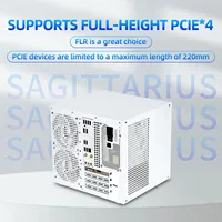 Boîtier d'ordinateur NAS Sagittarius à 8 baies, compatible avec alimentation ATX, carte mère MATX, PCIE pleine hauteur, 21,8 L