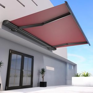 Auvent rétractable électrique à cassette complète, bras pliable <span class=keywords><strong>motorisé</strong></span>, télécommande, imperméable, protection UV, toutes saisons, <span class=keywords><strong>voile</strong></span> acrylique - Product Image 2
