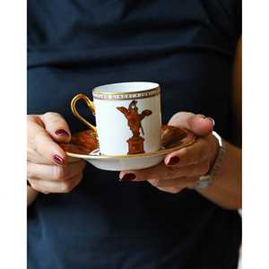 Service à café en porcelaine Richard Ginori, coffret Jubilé avec décoration Saint-Pierre, styles de design européens et turcs, comprend du café - Product Image 5