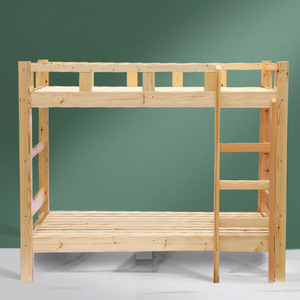 Solid <b>Wood</b> <b>Bunk</b> <b>Bed</b> Pine <b>Wood</b> High Low <b>Bed</b> Dormitory Bedroom Furniture Framework Structure Children And Adults Use - Product Image 1