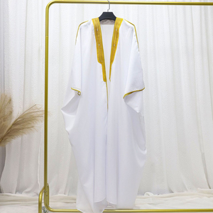 <span class=keywords><strong>Abbigliamento</strong></span> Islamico da Uomo CCY: Kurta Pajama <span class=keywords><strong>Arabo</strong></span> Saudita Ricamato, Thobe, Abaya, Bisht, Jubbah per Estate e Autunno, Ideale per Cerimonie di Laurea - Product Image 2