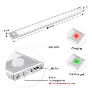 Nouvelle lumière LED ultra-mince à détection de mouvement pour armoire, à fixation magnétique, rechargeable, avec détection par geste pour placard et armoire. - Product Image 4