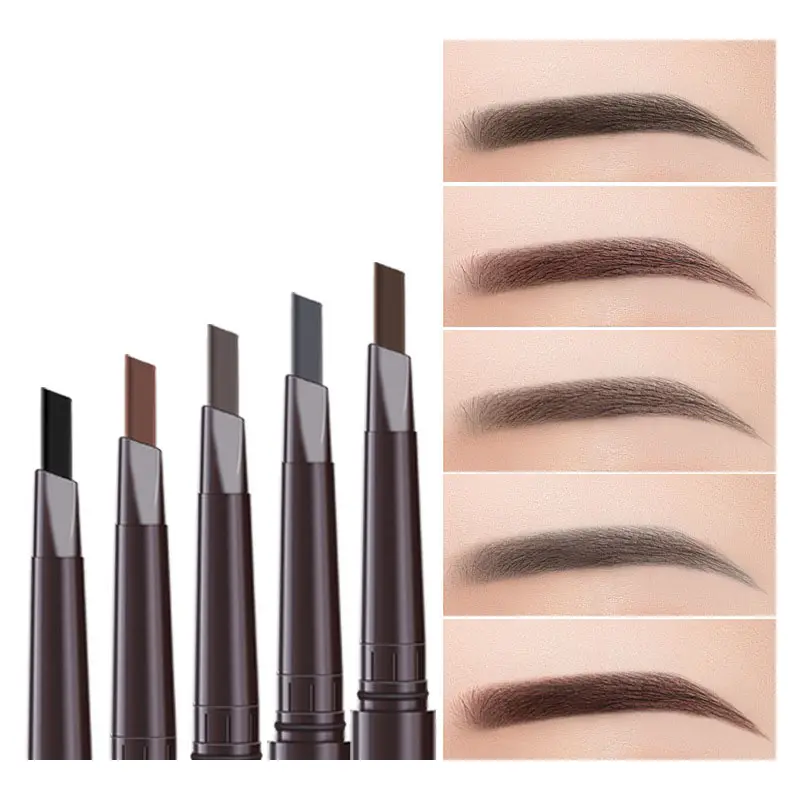 2 in 1 Grey Eye Brow Pencil With Brush Wholesale Factory Direct Sell Best Price Eyebrow Pen