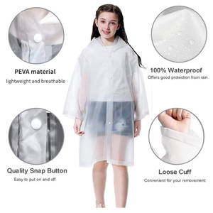Ponchos de <span class=keywords><strong>Lluvia</strong></span> Reutilizables de EVA, Impermeables, Resistentes al Viento, Transpirables, Ecológicos y Ligeros <span class=keywords><strong>para</strong></span> Adultos, Niños y Niñas, <span class=keywords><strong>para</strong></span> Viajes y Senderismo - Product Image 2