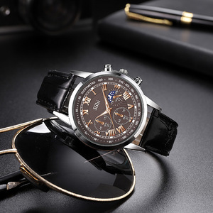 <span class=keywords><strong>Montre</strong></span> à Quartz de Luxe pour Hommes Nouveau Design Tendance Affaires <span class=keywords><strong>Bracelet</strong></span> Cadran en Verre 40mm Aiguilles <span class=keywords><strong>Cuir</strong></span> <span class=keywords><strong>20mm</strong></span> Alliage - Product Image 5