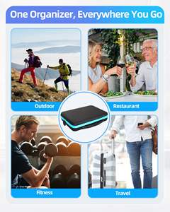 60 Steckplätze 10ml Insulin fläschchen halter Trage tasche für 10ml Standard fläschchen, Diabetiker zubehör Peptid fläschchen EVA-Hülle - Product Image 4