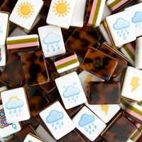 Tuiles de Mahjong en Acrylique Personnalisées (Couleur/Plateau) avec Impression UV – Mahjong Américain de Luxe pour Divertissement et Fêtes Familiales