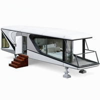 Maison préfabriquée moderne en conteneur, capsule spatiale modulaire, cabine, unité d'hôtel en métal, villa
