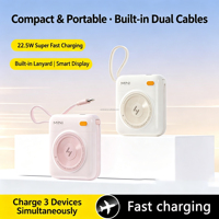 Batterie externe à charge rapide 20000mAh, chargeur portable avec câble intégré PD QC3.0, Power Banks 20000 mAh, logo personnalisé