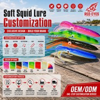 Leurre souple pour calamar, jupe de poulpe, appât scintillant à tentacules tachetés, 4 coloris (rose, vert, orange, bleu, blanc), eau salée, OEM ODM, vente en gros