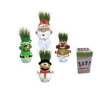 Cadeaux fantaisie pour enfants Poupées de Noël pouvant faire pousser de l'herbe Poupées d'herbe de Noël uniques