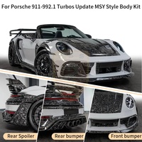 Kit carrosserie large en carbone sec style MSY pour Porsche 911 992.1 TurboS 2019-2024 : pare-chocs avant, capot, aileron arrière, ailes, prises d'air