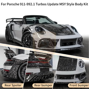 Kit carrosserie large en carbone sec style MSY pour <span class=keywords><strong>Porsche</strong></span> <span class=keywords><strong>911</strong></span> 992.1 TurboS 2019-2024 : pare-chocs avant, capot, aileron arrière, ailes, prises d'air - Product Image 3