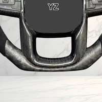 Volante de Cuero con Franja Superior Personalizada YZ de Fibra de Carbono para GMC Sierra 1500 2500 3500 HD GMT800 GMT900 Denali 19+ Piezas para Camioneta