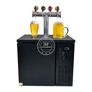 ビールディスペンサーフルサイズドラフトケゲレータービール樽クーラー機U型ビールタワー付き