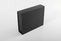 Boîte rigide pliable noire mate avec logo personnalisé, fermeture magnétique, boîte en papier pliable pour emballage cadeau de cosmétiques de mode