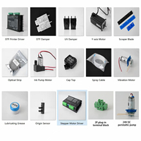 Driver Printer DTF, Damper DTF, Damper UV, Motor Sumbu-Y, Pisau Pengikis, Strip Optik, Pompa Tinta, Tutup Motor, Kabel Semprot Atas, Suku Cadang Mesin