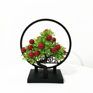 Décoration d'arbre fruitier artificiel Paulon, 15 fruits, base en plastique, ornement de bureau pour la maison et le bureau - Product Image 5
