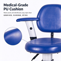 Chaise de chirurgien ophtalmique électrique, tabouret dentaire avec pédale, tabouret chirurgical pour opérations oculaires microscopiques, salle d'opération dentaire et ORL