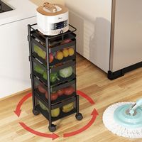 Étagère de rangement rotative pour cuisine, salle de bain et salon