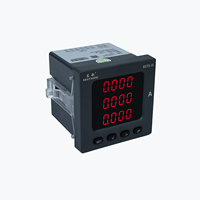 EASTSONG ES72-I3 Amperímetro Digital Trifásico de CA de 72 mm, 5A 1A, LED Rojo, Medidor de Corriente Trifásico, RS485 Half-Duplex Modbus RTU 0.5