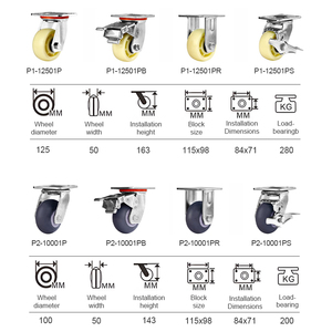 Fabrikpreis Großhandel Hochleistungs-Lenkrollen PP-Räder Industrielle Lenkrolle mit Oberplatte - Product Image 4