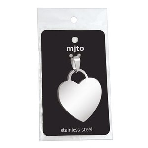 Ciondolo a Cuore in Acciaio - 35x30 mm Componenti per Gioielli - Product Image 2