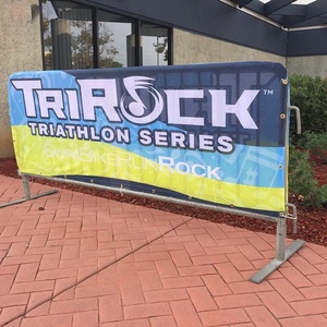 Banderas Promocionales Personalizadas de Poliéster de Doble Cara para Barreras Deportivas Exteriores, Control de Multitudes en Carreteras, Cubiertas para Pancartas - Product Image 6