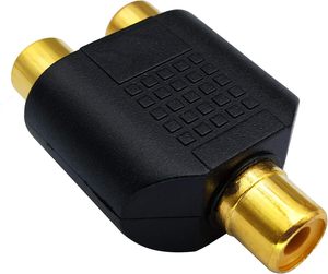 Hembra a 2 RCA Hembra Chapado en oro Audio Video Y Splitter Adaptador RCA Y Jack Cable Converter (5 Pack F \/F) - Product Image 3