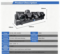 Projecteur LED rotatif 120W à 5 têtes RGBW DMX512/Contrôle sonore, faisceau blanc neutre pour discothèque et DJ
