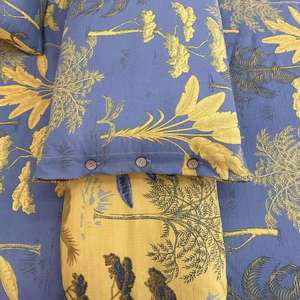 Ensemble de quatre pièces en fil double couche rétro de luxe léger, motif végétal - Matériel en polyester pour la maison, l'hôtel, l'hôpital - Shui <span class=keywords><strong>Mu</strong></span> <span class=keywords><strong>Qing</strong></span> - Product Image 3